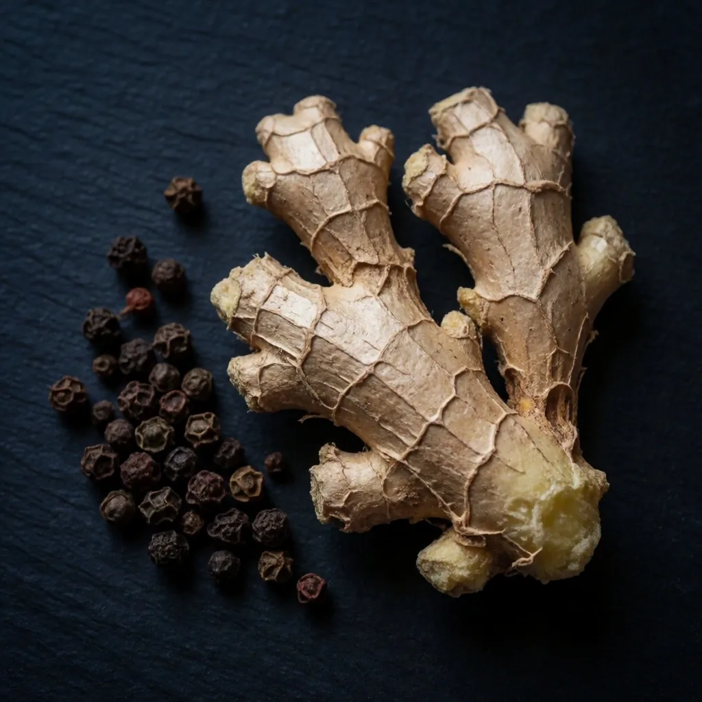 Dried botanical specimens on dark surface